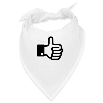 Daumen hoch / Thumb up - Bandana - Weiß - Vorne