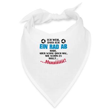 Ein Rad ab - Bandana - Weiß - Vorne