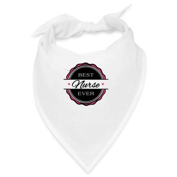 Best Nurse ever - Bandana - Weiß - Vorne