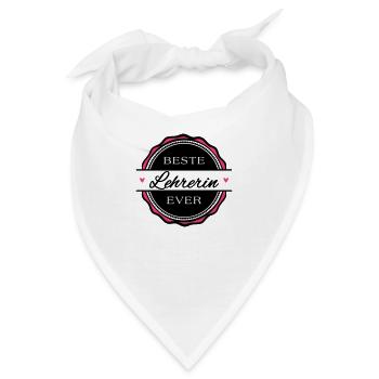 Beste Lehrerin ever - Bandana - Weiß - Vorne