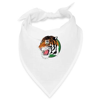 Löwe Tiger Leopard Raubtier - Bandana - Weiß - Vorne