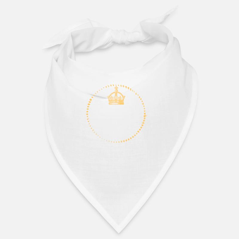 Krone - King - Queen - EIGENEN TEXT EINGEBEN - Bandana - Weiß