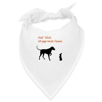 hund_jagt_fasane_neu_cb - Bandana - Weiß - Vorne
