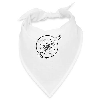 porridge love, Frühstück, haferbrei - Bandana - Weiß - Vorne