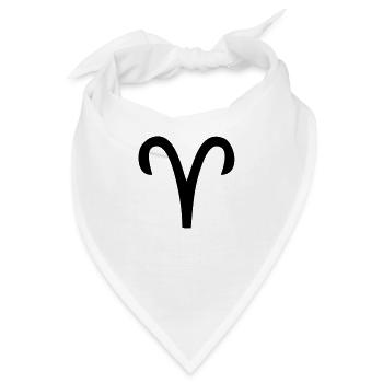 Tierkreiszeichen widder - Bandana - Weiß - Vorne