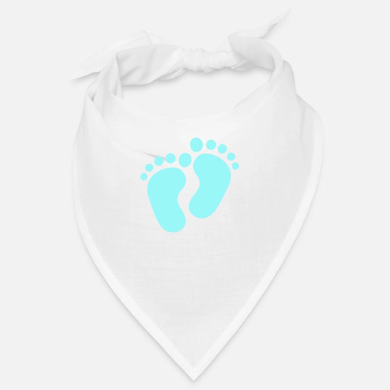 Empreintes de pas empreintes de pieds de bébé petits pieds bleus Bandana