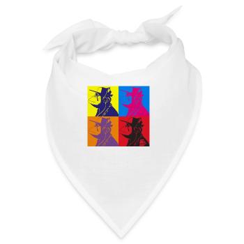 Affe Warhol von Custom - Bandana - Weiß - Vorne