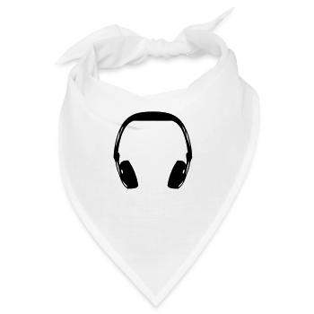 headphone - Bandana - Weiß - Vorne