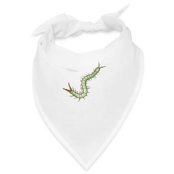 Skolopender Insekt Krabbeltier Centipede giftig - Bandana - Weiß - Vorne