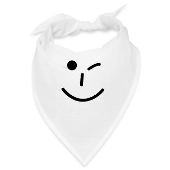 smiley - Bandana - Weiß - Vorne