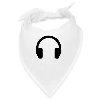 earphones / kopfhörer - Bandana - Weiß - Vorne