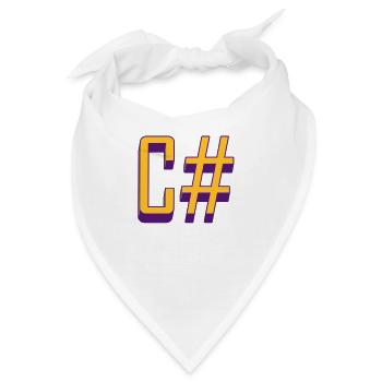 Programmiersprachen: C # / C sharp (Classic) - Bandana - Weiß - Vorne