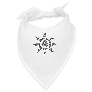 Die schwarze Sonne Maori Tattoo - Bandana - Weiß - Vorne