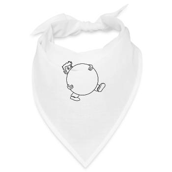 ball kugel tragen schleppen gross schwer mann figu - Bandana - Weiß - Vorne