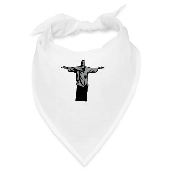 Christus Erlöser Statue Rio de Janeiro - Bandana - Weiß - Vorne