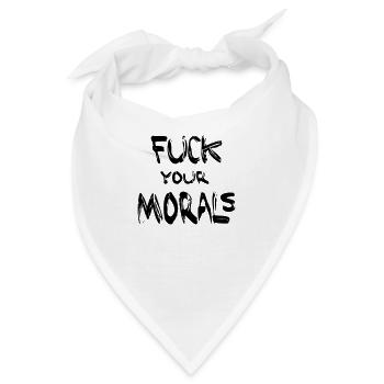 fuck your morals FEMEN - Bandana - Weiß - Vorne