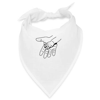 hand_in_hand - Bandana - Weiß - Vorne