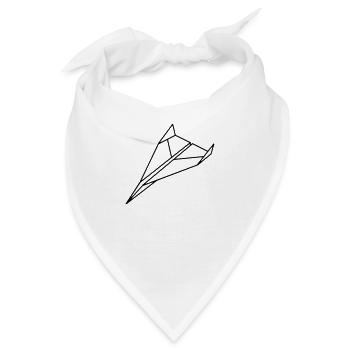 Papier _Flugzeug_a1 - Bandana - Weiß - Vorne