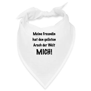 geiler Arsch - Bandana - Weiß - Vorne