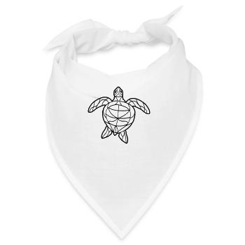 kontur comic cartoon wasserschildkroete schildkroe - Bandana - Weiß - Vorne