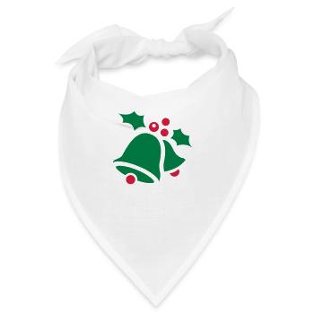Weihnachten Glocken - Bandana - Weiß - Vorne