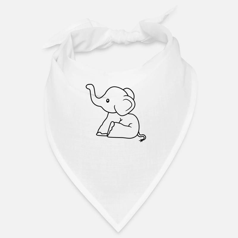 kleiner elefant sitzend suess kalb kind baby clipa Bandana