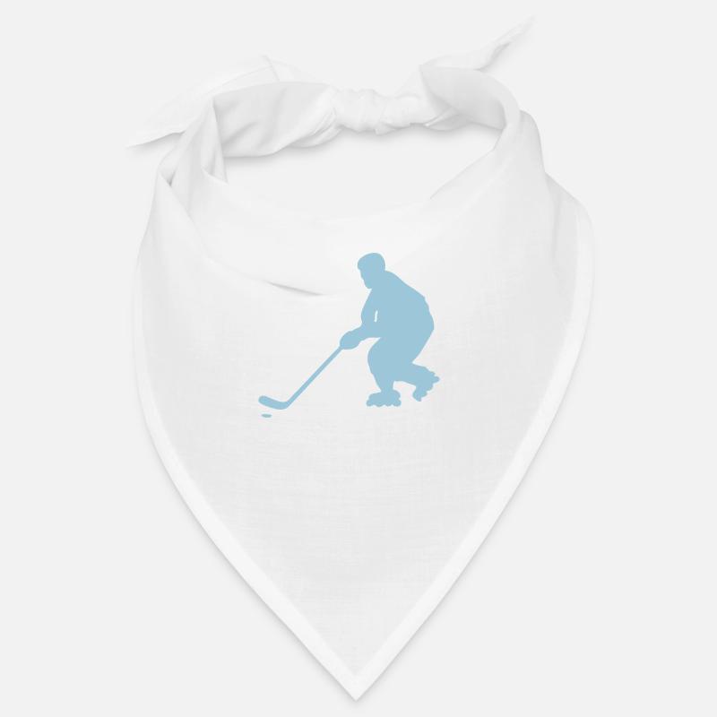 Roller Inline Hockey Silhouette Charakter - Bandana - Weiß