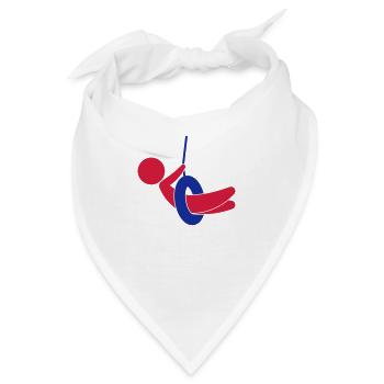 Kind sitzt auf einer Schaukel - Bandana - Weiß - Vorne