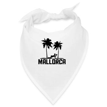 Mallorca Palmen Sonne Urlaub - Bandana - Weiß - Vorne