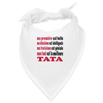 Ma première est belle C'EST LA MEILLEURE TATA 333 - Bandana - Weiß - Vorne