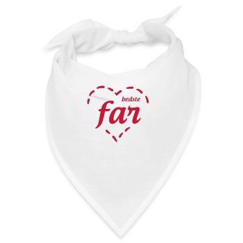 Far / fars dag / familj / Papa / pappa / bursdag - Bandana - Weiß - Vorne