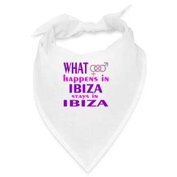 What happes in Ibiza stays in Ibiza - Bandana - Weiß - Vorne