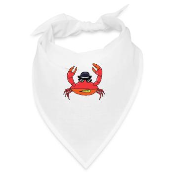 Krebstiere Sonnenbrille Hut Krabbe Meerestiere - Bandana - Weiß - Vorne