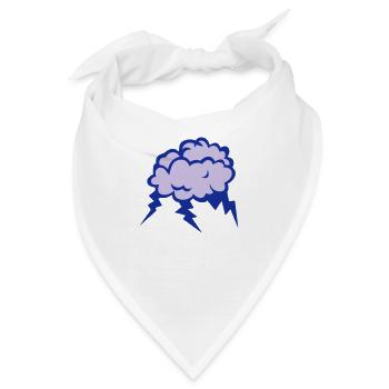 Bewölkte Cloud-Wolke Regen Gewitter 1 - Bandana - Weiß - Vorne