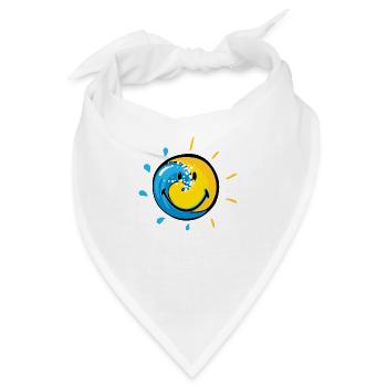 Smiley Splash Sun - Bandana - Weiß - Vorne