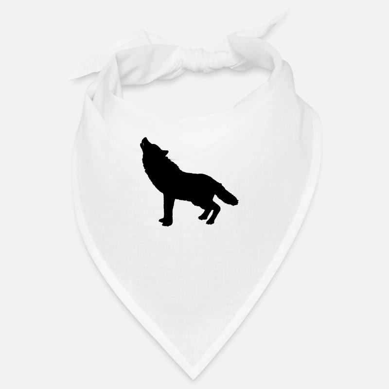 howling wolf silhouette Bandana