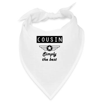 Onkel / Tante / Vetter / Cousin / Kusine - Bandana - Weiß - Vorne
