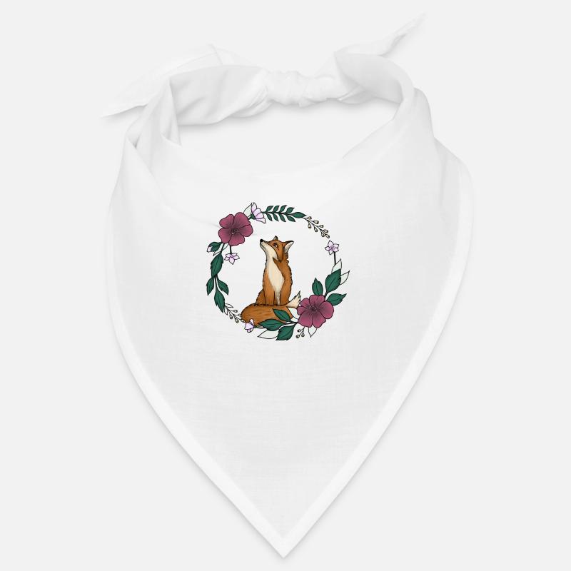 Fuchs und Blumen Bandana