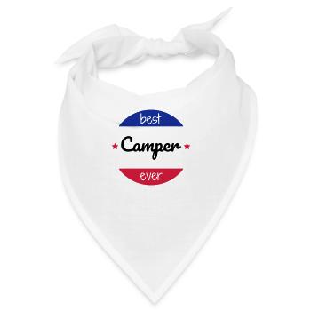 Campingplatz / Camper / Camping / Camp - Bandana - Weiß - Vorne