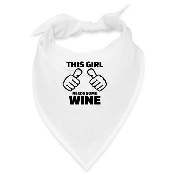 Wein - Bandana - Weiß - Vorne