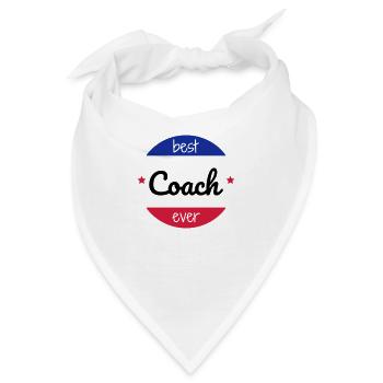Coach / Coaching / Trainer / Sport - Bandana - Weiß - Vorne