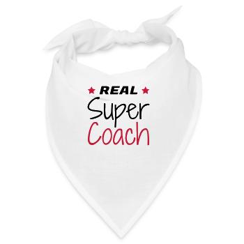 Coach / Coaching / Trainer / Sport - Bandana - Weiß - Vorne