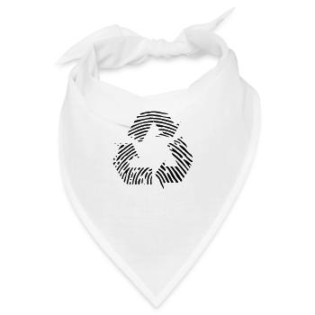Recycle Fingerabdruck DNS DNA Recycling recyceln - Bandana - Weiß - Vorne