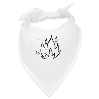 Fire, Camping, Icons, Symbols, Nature, Wildlife - Bandana - Weiß - Vorne