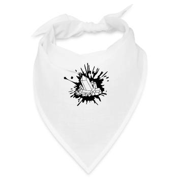Farb Klecks Kristall - Bandana - Weiß - Vorne