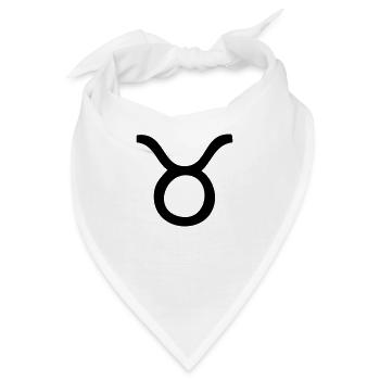 Sternzeichen Stier - Bandana - Weiß - Vorne