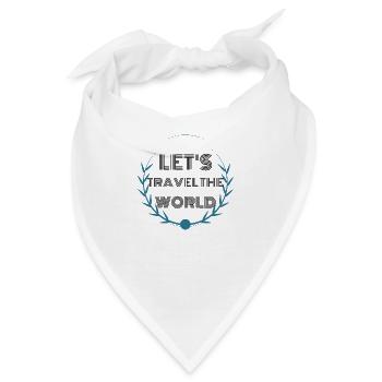 travel - Let us travel - Bandana - Weiß - Vorne