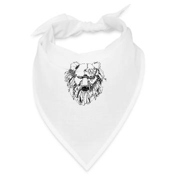 steampank bear - Bandana - Weiß - Vorne