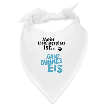 DUeNNES EIS LIEBLINGSPLATZ COOLES DESIGN GESCHENK - Bandana - Weiß - Vorne