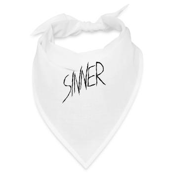 Sinner Text Design - Bandana - Weiß - Vorne